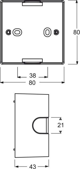 Image du produit Busch-Jaeger future linear Boîtier AP 1701-83 simple alu-argenté