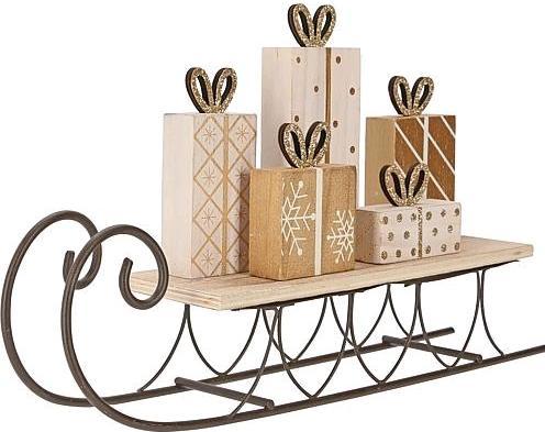 Söllner Floristik white gold sledge 31x17,5 cm