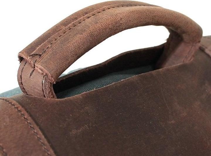 Actual product image Only-Bags.Store Canvas backpack, rugged canvas backpack, recla, travel rucimed leather, vintage backpack (14 l)