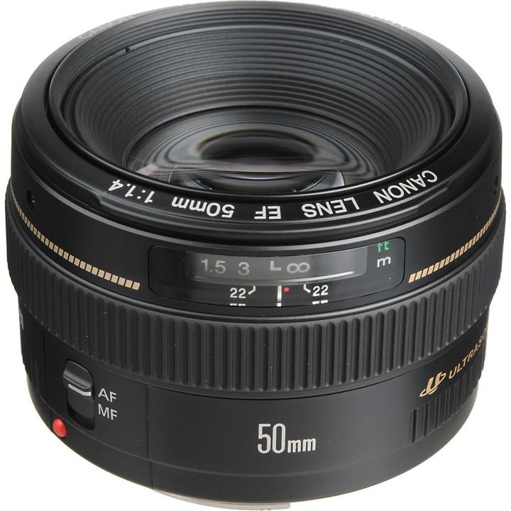 Canon EF 50mm f/1.4 USM (Canon EF, Plein format)