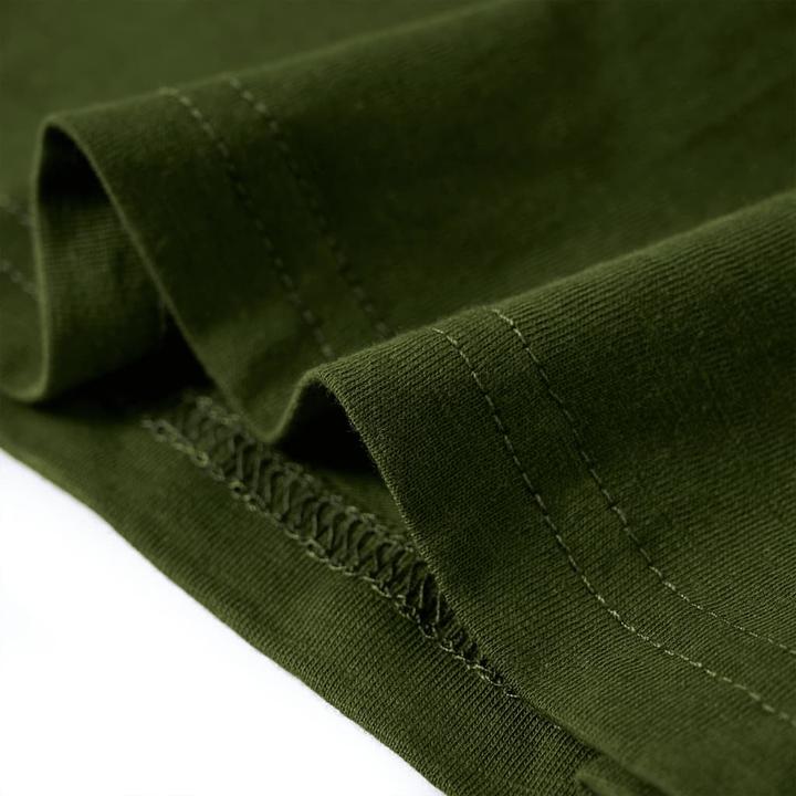 Immagine prodotto VidaXL Camicia da bambino a maniche lunghe color cachi scuro 116,Materiale: 100 (116)