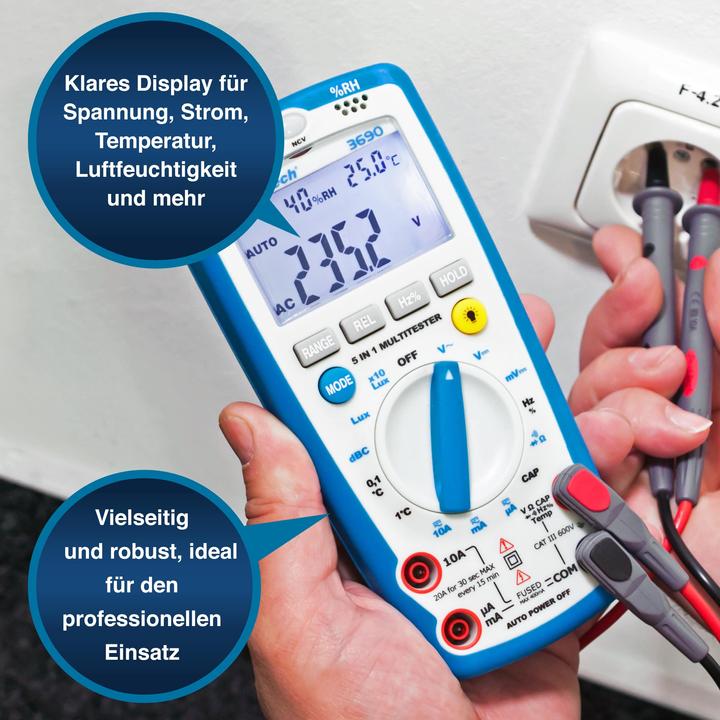 Immagine prodotto Peaktech P 3690 Multimetro digitale (CAT III 600V)