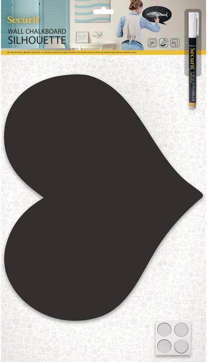 Image du produit Securit Silhouette Heart (Tableau noir, 36 x 30 cm)