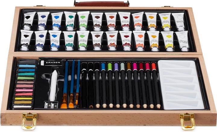 Image du produit Relaxdays Coffret pour peinture (Marron clair)