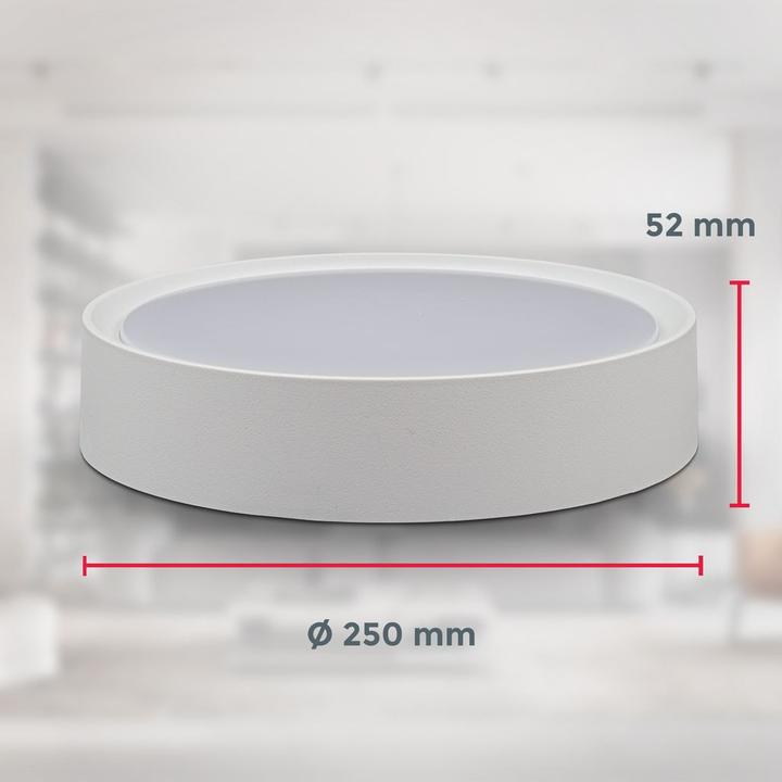 Produktbild B.K.Licht LED Deckenleuchte, weiss matt, 1xLED-Platine/12W (1200 lm)