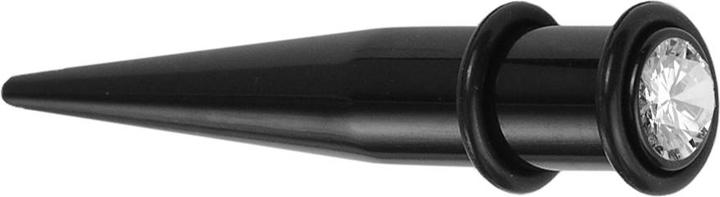 Image du produit Star Piercing Expander noir avec cristal argenté (sans laiton, Acrylique)