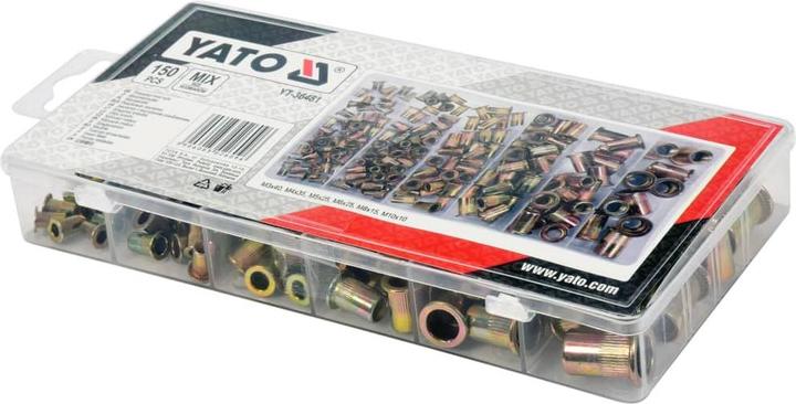 Image du produit Yato Jeu d'écrous à river en acier M3-M10 150 pièces