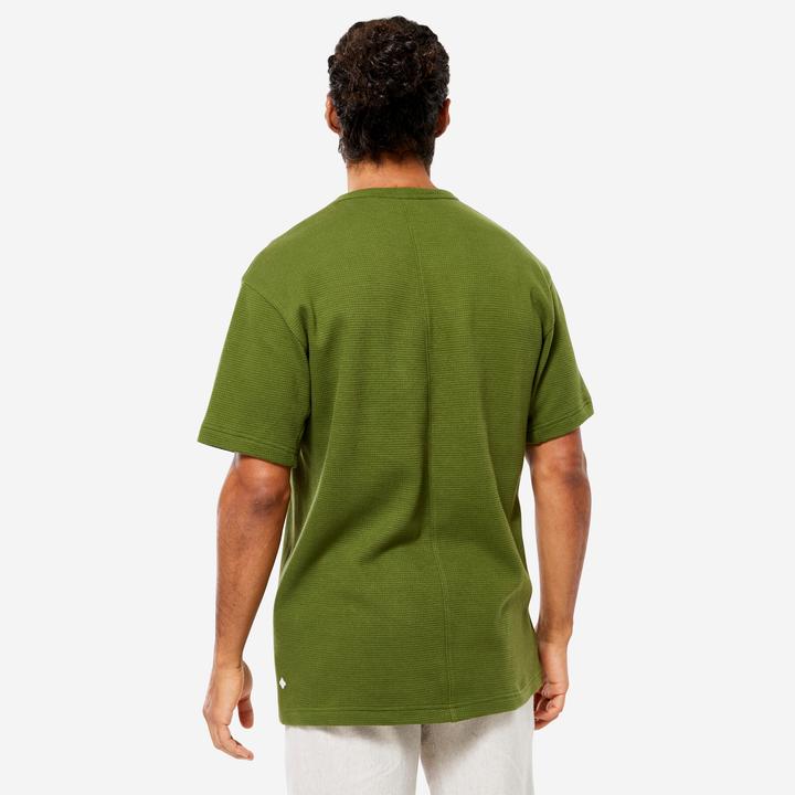 Image du produit Kimjaly T-shirt Yoga structuré Coton Bio Hommes - vert (M)