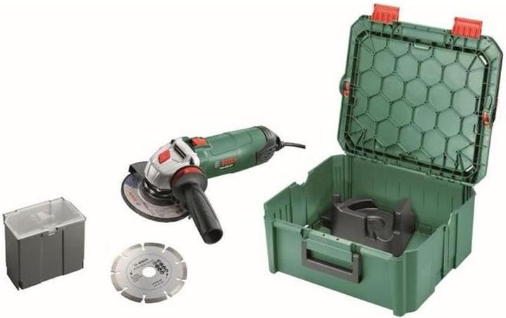 Bosch Home & Garden PWS 850-125 + Haakse slijpmachine SystemBox - 850 W - Incl. antivibratiehandgreep, diamantdoorslijps (125 mm)