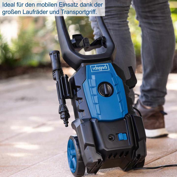 Immagine prodotto Scheppach Idropulitrice 1600W, 135 bar con sistema di attacco rapido e accessori inclusi (Corrente elettrica)
