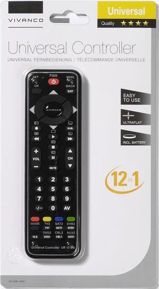 Produktbild Vivanco Ur 12 Bn (Universal Fernbedienung, Infrarot)