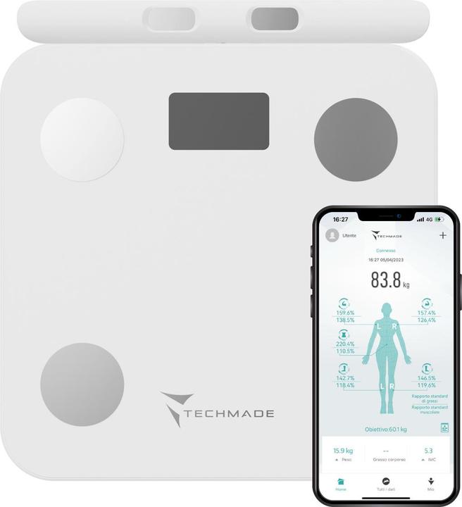 Actual product image Techmade Body Fat Body Weight Scales 180Kg (180 kg)