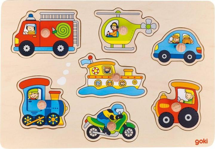 Goki Wooden bubble puzzle vehicles (7 pieces)