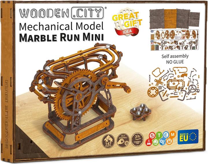 Actual product image WoodenCity WOODEN CITY 3D Holzpuzzle BALL RAILWAY mini 147 Teile