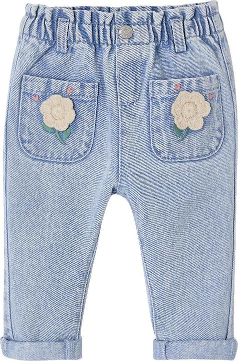 Vertbaudet Baby Jeans mit Häkelblumen