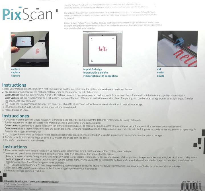 Actual product image Silhouette PixScan cutting underlay