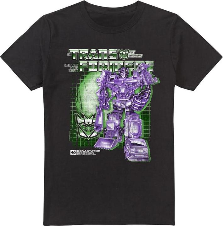 Actual product image Transformers Mens Devastator Box 40th T-Shirt (XL)
