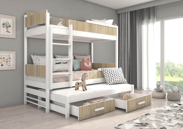 Immagine prodotto ADRK Furniture Letto a castello triplo QUEEN 200x90 (200cm x 90cm)