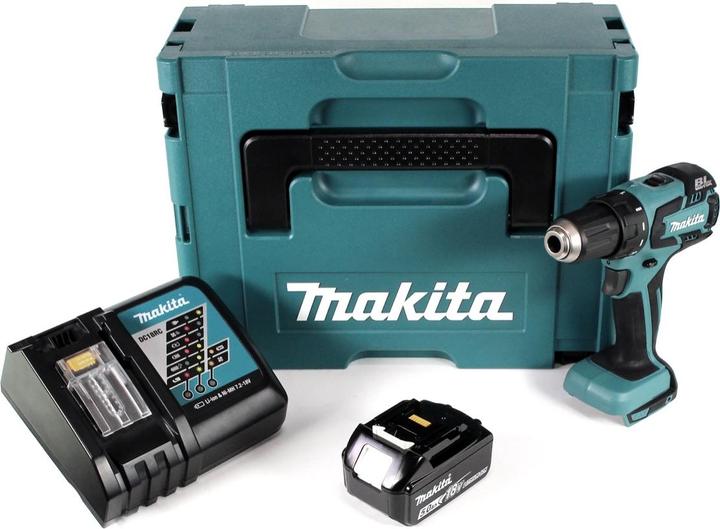 Image du produit Makita DDF 459 RT1J Perceuse-visseuse sans fil 18V 45Nm + Coffret de transport Makpac + 1x Batterie (Fonctionnement sur batterie)