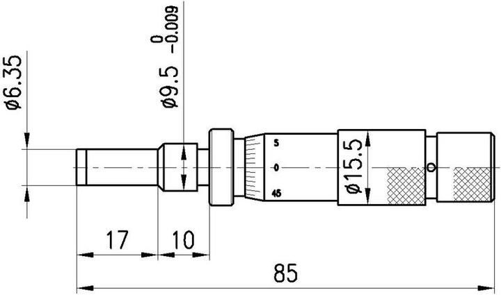 Actual product image Mitutoyo Built-in micrometer (2.50 cm)