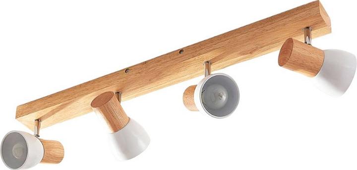 Image du produit Lindby Plafonnier en bois Thorin, quatre flammes (E14)