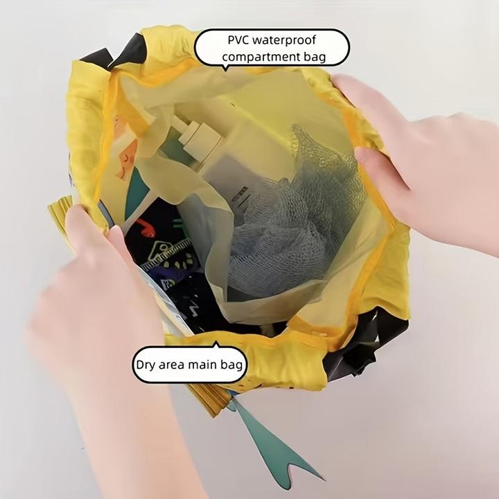 Immagine prodotto Only-Bags.Store 1 Stück wasserdichter Schwimmrucksack mit Fach für nasse und trockene Kleidung und Schuhfach -