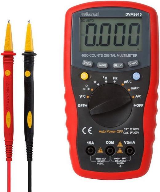 Velleman DVM9915 Multimeter CAT III 600 V