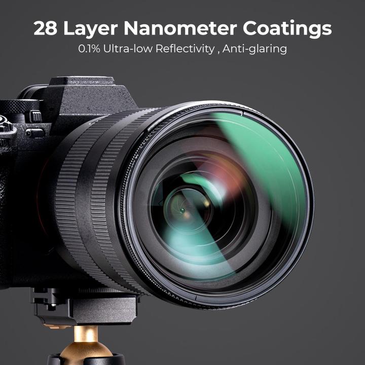Produktbild K&F Concept 58MM Ultra Low Refl. CPL Filter Super Slim Green Coated, HD, Waterproof, AntiScratch (Nano-X Series)