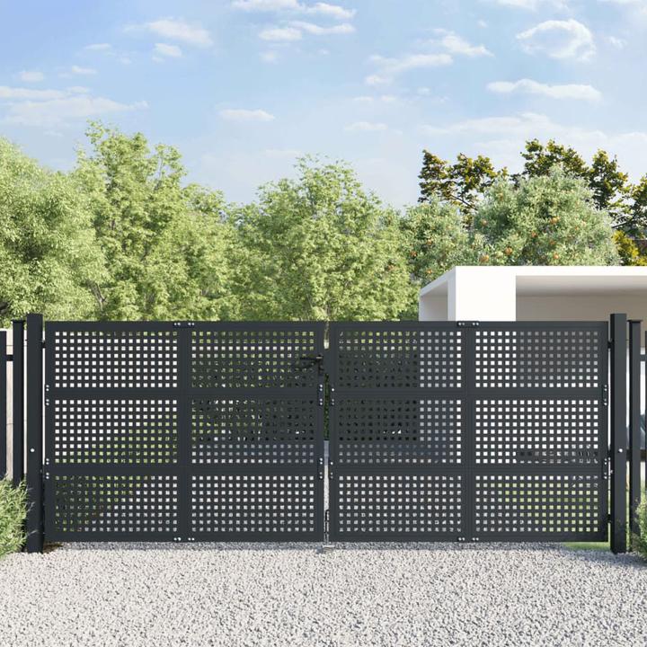 Actual product image VidaXL Garden Gate Anthracite 400x200 cm Steel, Colour: Anthracite