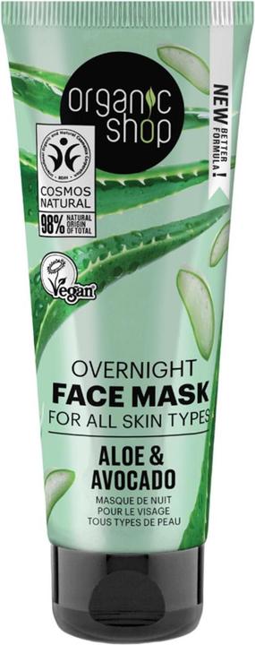 Produktbild Organic Shop Overnight Gesichtsmaske für alle Hauttypen Avocado und Aloe (75 ml) (75 ml)