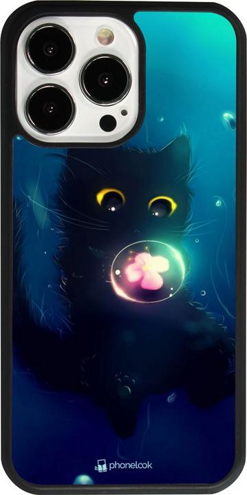 Produktbild PhoneLook Hülle Silikon schwarz Cute Cat Bubble (Apple iPhone 13 Pro)