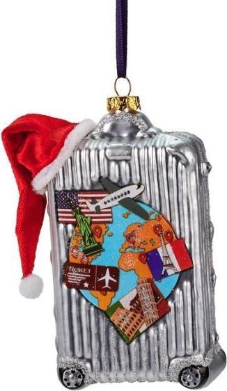 Immagine prodotto Giftcompany Valigia con etichetta natalizia, argento