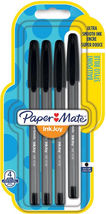 Immagine prodotto Paper Mate penna a sfera InkJoy 100 cap M (Nero, 4 x)