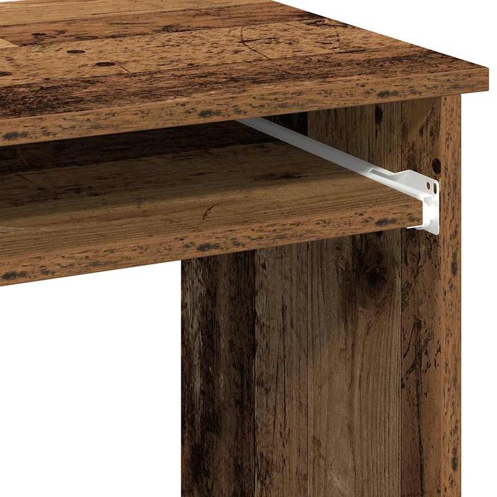 Actual product image VidaXL Desk with shelf in reclaimed wood look 84x40x78cm wood-based office desk