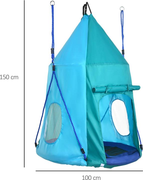 Immagine prodotto Outsunny Altalena a nido con tenda
