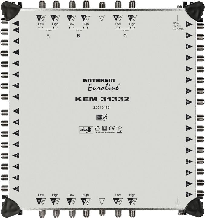 Actual product image Kathrein EUROLI switching matrix KEM 31332 13 inputs 32 outputs cascadable