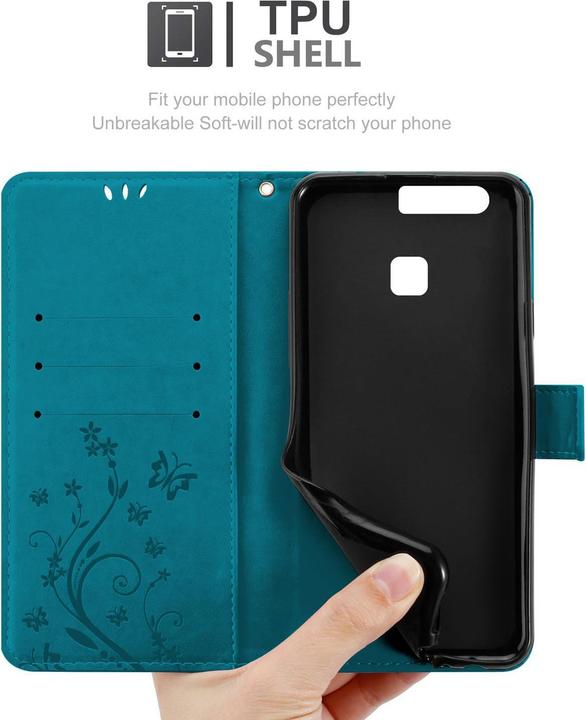 Productafbeelding Cadorabo Bloemen Boekomslag (Huawei P9)