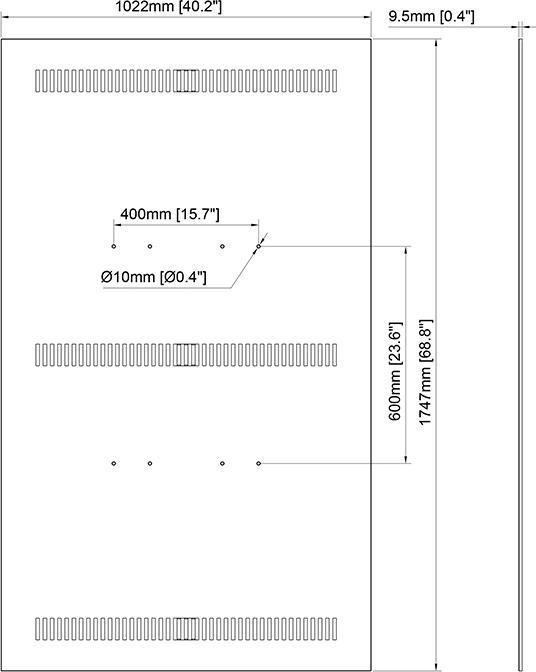 Immagine prodotto Multibrackets Pannello posteriore della cornice del monitor, 75"/1287