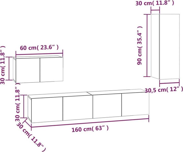 Produktbild VidaXL Arian (80 x 30 x 30 cm)