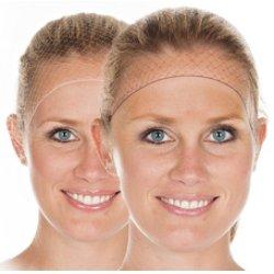 Hygostar Retina per capelli, in nylon, marrone chiaro, confezione da 144 pezzi extra leggera, elastica e