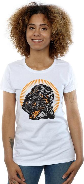 Actual product image Star Wars Womens/Ladies Darth Vader Dia De Los Muertos Cotton T-Shirt (S)