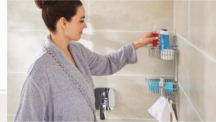Actual product image tesa DRAAD shower basket incl. adhesive solution without drilling