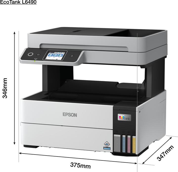 Image du produit Epson multifonctions EcoTank L6490 Capteur d'image par contact (CIS), 4-en-1, Wi-Fi, Noir et blanc (Encre, Couleur)