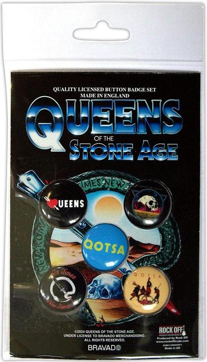 Produktbild Queens Of The Stone Age Logo Abzeichen 5erPack Metall Kunststoff
