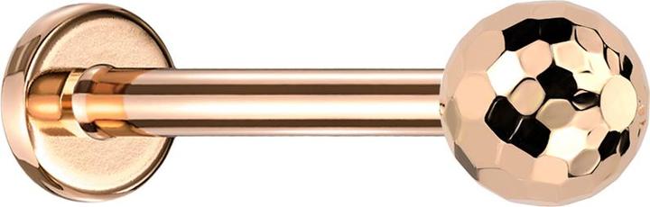 Actual product image Star Piercing Micro Threadless Labret rosegold mit Discokugel rosegold (Titanium G23, without brass)