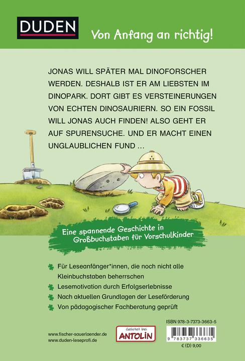 Produktbild Duden Leseprofi – GROSSBUCHSTABEN: DAS GEHEIMNIS DER DINOSPUR, Erstes Lesen (Deutsch, Annette Neubauer, 2025)