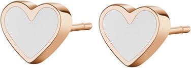 Sagapo S'Agapõ - Pink gold-plated heart earrings SCK83