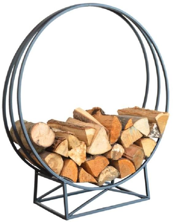 Actual product image Esschert Design Wooden Shelf Round, Iron (89.5 x 35.5 x 77.5 cm)