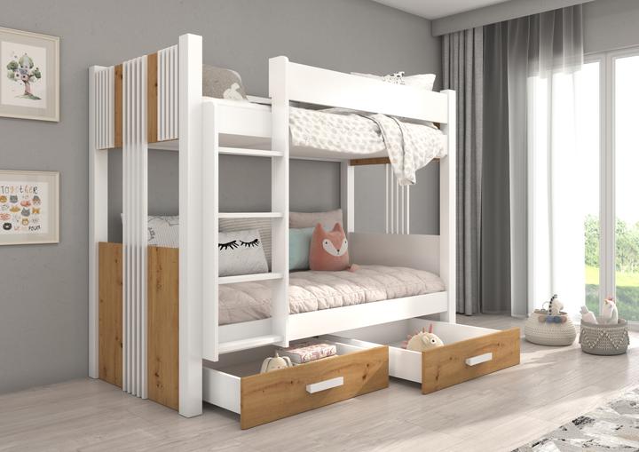 Image du produit ADRK Furniture Lit superposé double ARTA 180x80 (180 x 80 cm)
