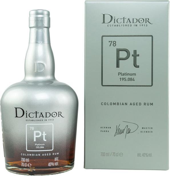 Image du produit Dictador Platinum 40% 70cl